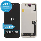 Schermo Soft OLED 120Hz per iPhone 17, Vetro touch con cornice, FixPremium