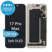 Schermo Soft OLED 120Hz per iPhone 17 Pro Max, Vetro touch con cornice, DIAGNOSTIC