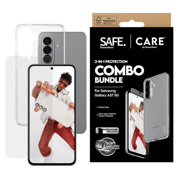 Bundle 2-in-1 per Samsung Galaxy A57, PanzerGlass