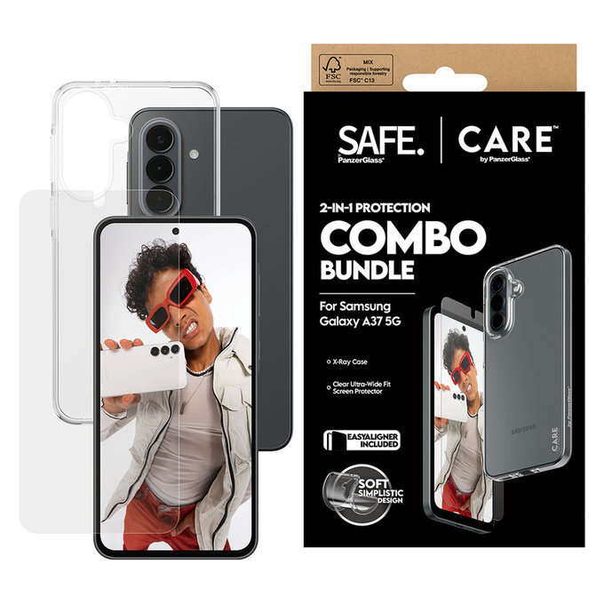 Bundle 2-in-1 per Samsung Galaxy A37, PanzerGlass