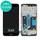 Schermo per OnePlus 5, Black, Vetro touch con cornice