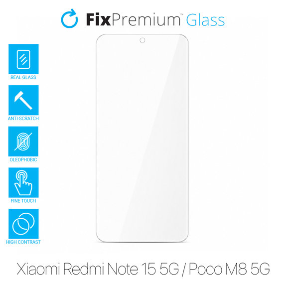 Vetro temperato per Xiaomi Redmi Note 15 5G, Poco M8 5G, FixPremium