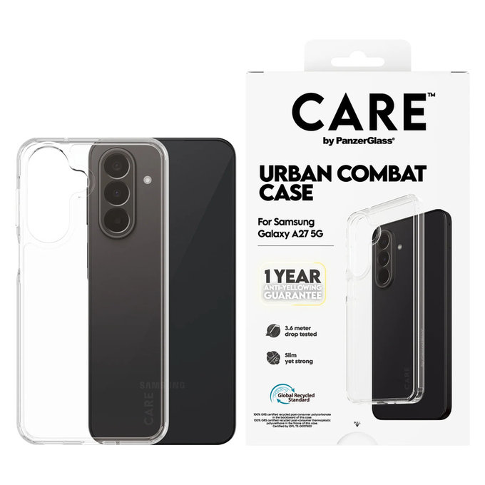 Custodia Urban Combat per Samsung Galaxy A27, Trasparente, PanzerGlass