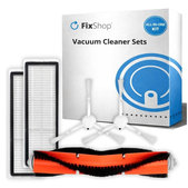 Set di ricambio per Xiaomi Mi Robot Vacuum Mop (Mijia 1C), 2 (Mijia 2C) 2 Pro+ (Mijia 1T) (1x Spazzola principale, 2x Filtri, 2x Spazzole laterali)