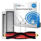 Set di ricambio per Xiaomi Roborock S5 Max, S6, S6 MaxV, S6 Pure, Xiaowa E3 (1x spazzola principale, 2x filtro, 2x spazzola laterale - Bianco)