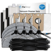 Set di ricambio per Xiaomi Viomi S9, Proscenic M7 Pro, M7 Max, M8 Pro (2x Spazzole principali, 4x Filtri, 4x Spazzole laterali, 4x Panni mop, 4x Sacchetti per la polvere)