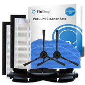Set di ricambio per Rowenta X-Plorer S75s (1x Spazzola principale, 2x Filtri, 2x Spazzole laterali, 2x Panni per mocio)