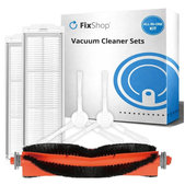 Set di ricambio per Xiaomi Robot Vacuum S10, S10 EU, S12 (1x Spazzola principale, 2x Filtri, 2x Spazzole laterali)
