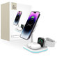 Caricatore wireless QI15W-A27 3IN1 Magnetic MagSafe, bianca, Tech-Protect