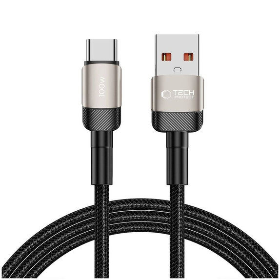 Cavo Ultraboost Evo USB-C Cable 100W/5A 200cm, Titanium, Tech-Protect