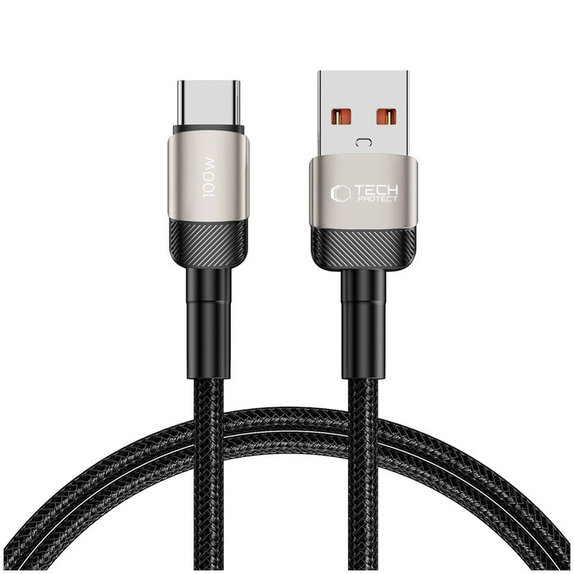 Cavo Ultraboost Evo USB-C Cable 100W/5A 100cm, Titanium, Tech-Protect