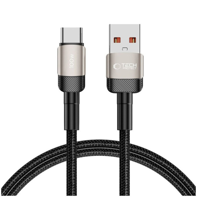 Cavo Ultraboost Evo USB-C Cable 100W/5A 100cm, Titanium, Tech-Protect