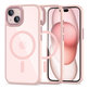 Custodia MagMat MagSafe per iPhone 15, rosa/trasparente, Tech-Protect