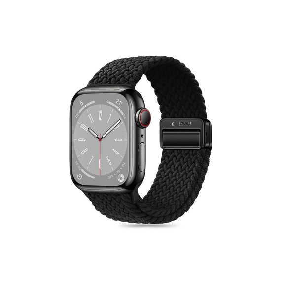 Cinturino Nylonmag per Apple Watch 8 / 9 / 10 / 11 / SE / Ultra (44 / 45 / 46 / 49 mm), nera, Tech-Protect
