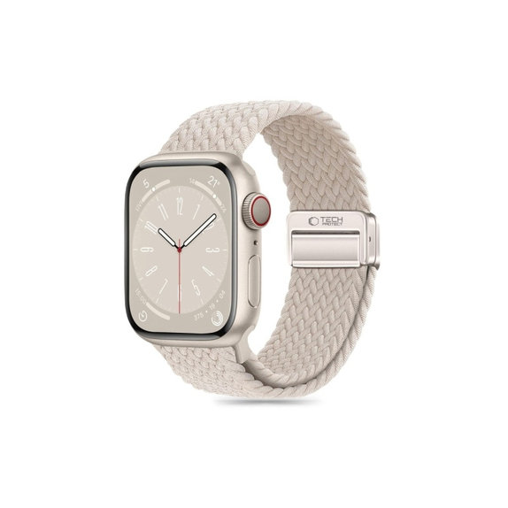 Cinturino Nylonmag per Apple Watch 8 / 9 / 10 / 11 / SE (40 / 41 / 42 mm), Natural Titanium, Tech-Protect