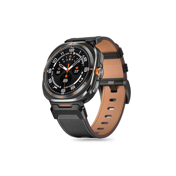 Cinturino Delta Pro per Samsung Watch Ultra 1 / 2 2024-2026 (47 mm) Leather, nera, Tech-Protect