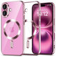Custodia MagFlex MagSafe per iPhone 16 Shiny Rose, Tech-Protect