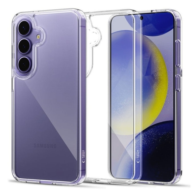 Cover FlexAir Hybrid per Galaxy S25, Clear, Tech-Protect