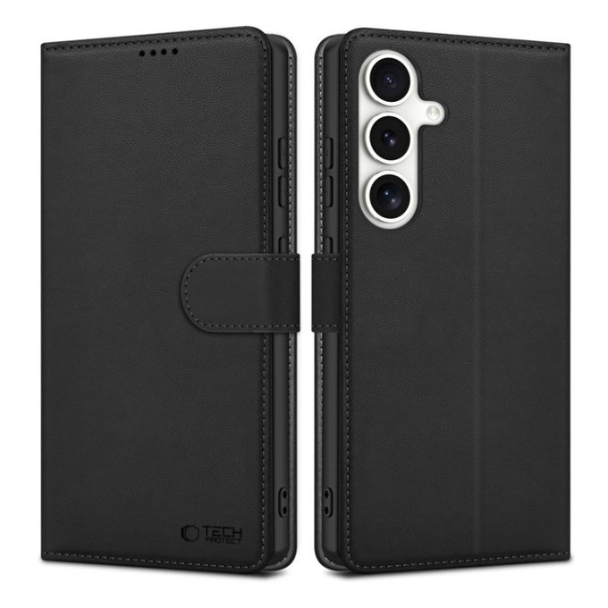 Custodia Wallet per Samsung S25, nera, Tech-Protect