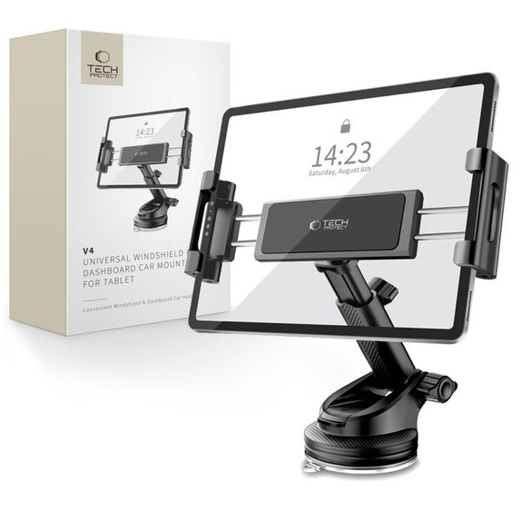 Supporto auto V4 Universal Windshield & Dashboard for Tablet, nera, Tech-Protect