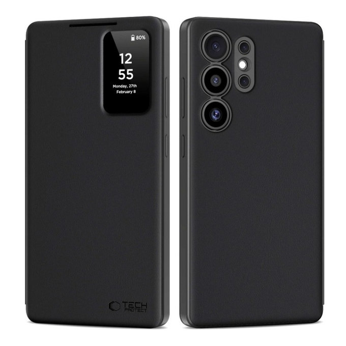 Custodia Smart Wallet per Samsung S25 Ultra, Matte Black, Tech-Protect