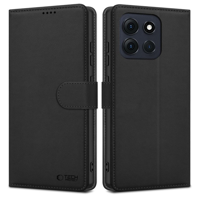 Custodia Wallet per Motorola Moto G56 5G, nera, Tech-Protect
