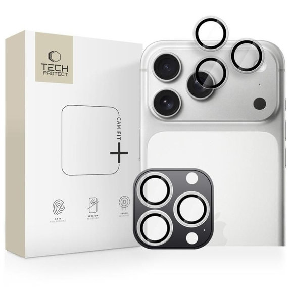 Protezione fotocamera Camring Fit+ per iPhone 14 Pro / Max / 15 Pro / Max / 16 Pro / Max / 17 Pro / Max, trasparente, Tech-Protect