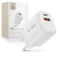 Caricatore da parete NCA20 2-PORT PD 20W / QC3.0, bianca, Tech-Protect