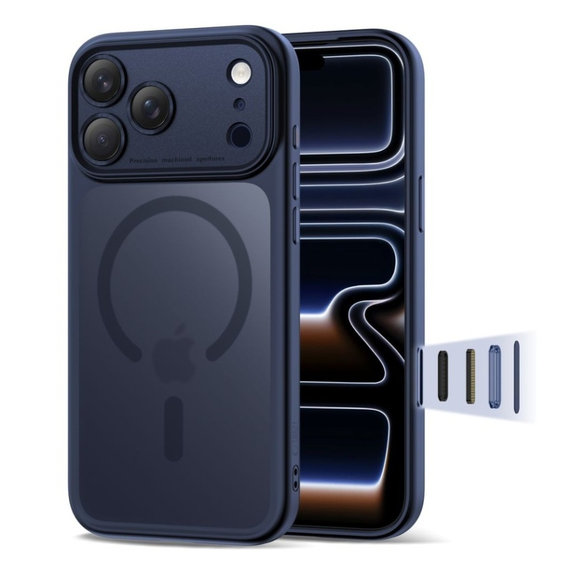 Custodia MagPeak MagSafe CC per iPhone 17 Pro, Matte Deep Blue, Tech-Protect