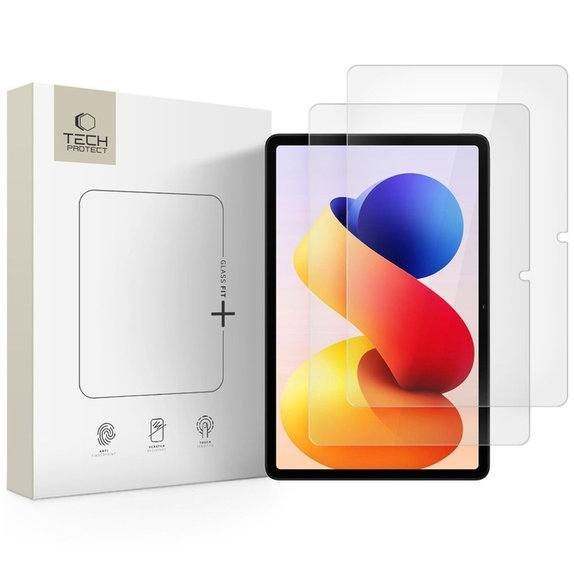 Vetro temperato Glass Fit+ 2-PACK per Xiaomi Poco Pad M1 / Redmi Pad Pro / 2 Pro 12.1, trasparente, Tech-Protect