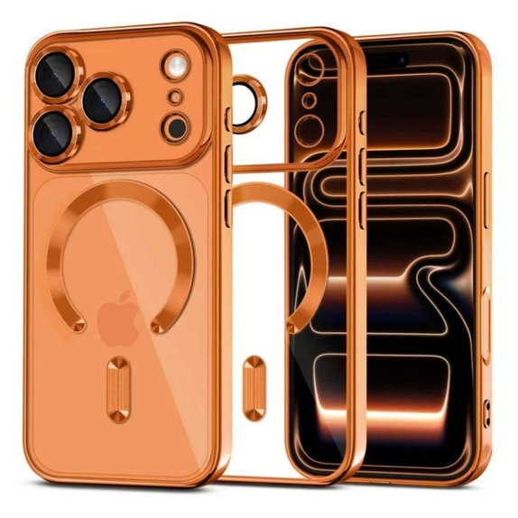 Custodia MagFlex MagSafe per iPhone 17 Pro Max, Shiny Cosmic Orange, Tech-Protect