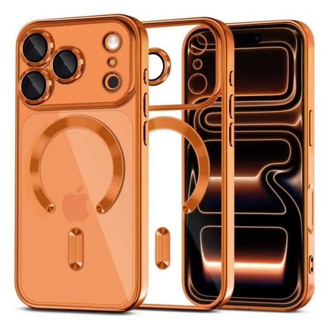 Custodia MagFlex MagSafe per iPhone 17 Pro Max, Shiny Cosmic Orange, Tech-Protect