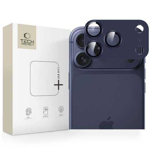 Protezione fotocamera Camfull Fit+ per iPhone 17 Pro Max, Deep Blue, Tech-Protect