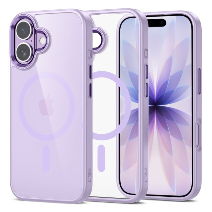 Custodia MagMat MagSafe per iPhone 17, Lavender/Clear, Tech-Protect