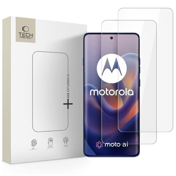 Pellicola idrogel Hydro Flex+ 2-PACK per Motorola Edge 60 / 60 Pro / 60 Fusion, trasparente, Tech-Protect