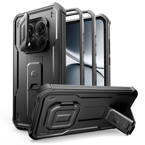 Custodia Kevlar Cam+ con 2 cornici anteriori per Xiaomi Redmi Note 15 Pro 5G, nero, Tech-Protect