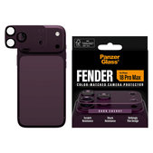 Protezione obiettivo Fender per iPhone 18 Pro Max, Dark Cherry, PanzerGlass