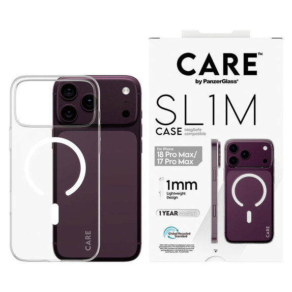 Custodia SL1M con MagSAFE per iPhone 18 Pro Max/17 Pro Max/16e, Trasparente, PanzerGlass