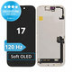 Schermo Soft OLED 120Hz per iPhone 17, Vetro touch con cornice, FixPremium PRO