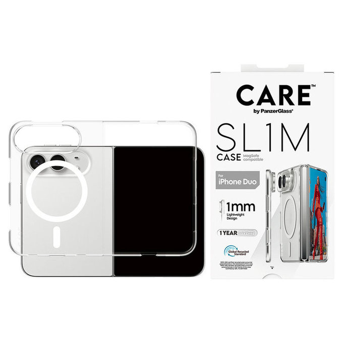 Custodia SL1M con MagSafe per iPhone Duo, Trasparente, PanzerGlass