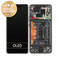 Schermo per Huawei Mate 20 Pro, Vetro touch con cornice, batteria, Black, 02352FRL, Genuine Service Pack