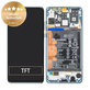 Schermo per Huawei P30 Lite, Vetro touch con cornice, batteria, Peacock Blue, 02352RQA, Genuine Service Pack