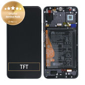 Schermo per Huawei Honor 20, Nova 5T, Vetro touch con cornice, batteria, Black, 02352TMU, Genuine Service Pack