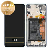 Schermo per Huawei P Smart Z, Y9 Prime (2019), Vetro touch con cornice, batteria, Sapphire Blue, 02352RXU, Genuine Service Pack