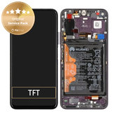 Schermo per Huawei Honor 20 Pro, Vetro touch con cornice, batteria, Purple, 02352VKJ, Genuine Service Pack
