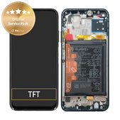 Schermo per Huawei P40 lite, Vetro touch con cornice, batteria, Crush Green, 02353KGA, Genuine Service Pack