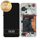Schermo per Huawei P40, Vetro touch con cornice, batteria, sensore impronte digitali, Ice White, Silver Frost, 02353MFW, Genuine Service Pack
