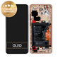 Schermo per Huawei P40 Pro, Vetro touch con cornice, batteria, sensore impronte digitali, Blush Gold, 02353PJL, Genuine Service Pack
