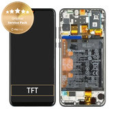 Schermo per Huawei P30 Lite (2020), Vetro touch con cornice, batteria, Midnight Black, 02352PJM, Genuine Service Pack