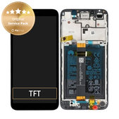 Schermo per Huawei Y5p, Vetro touch con cornice, batteria, Black, 02353RJP, Genuine Service Pack